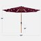 Best Choice Products 10ft Solar LED Lighted Outdoor Woodgrain Pattern Steel Market Patio Umbrella